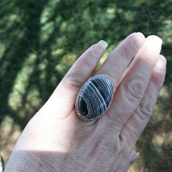 New Zebra Jasper 925 Silver Ring. - Picture 7 of 11